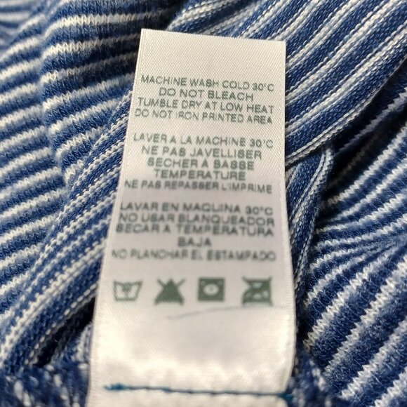 Sundry Cardigan Navy Striped Knit Open Front Cocoon Style Womens Small - Picture 9 of 12